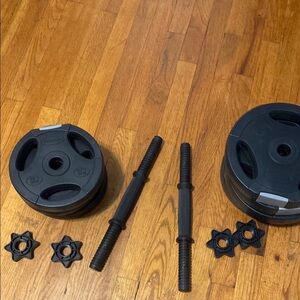 Black Adjustable Dumbbell Set